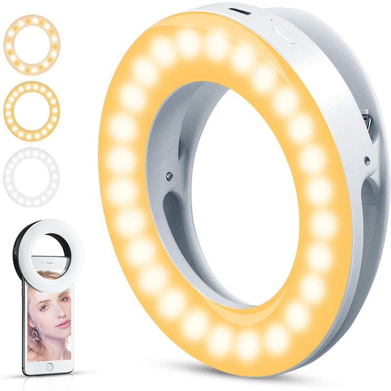 Photography Lighting Set Up - Aggiornamento 3200K-6500K LED Clip Anello luminoso