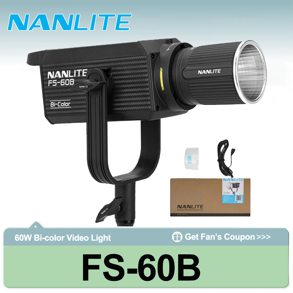 Photography Lighting For Outdoors - Nanlite FS-60B 70W Luce Spotlight Bicolore