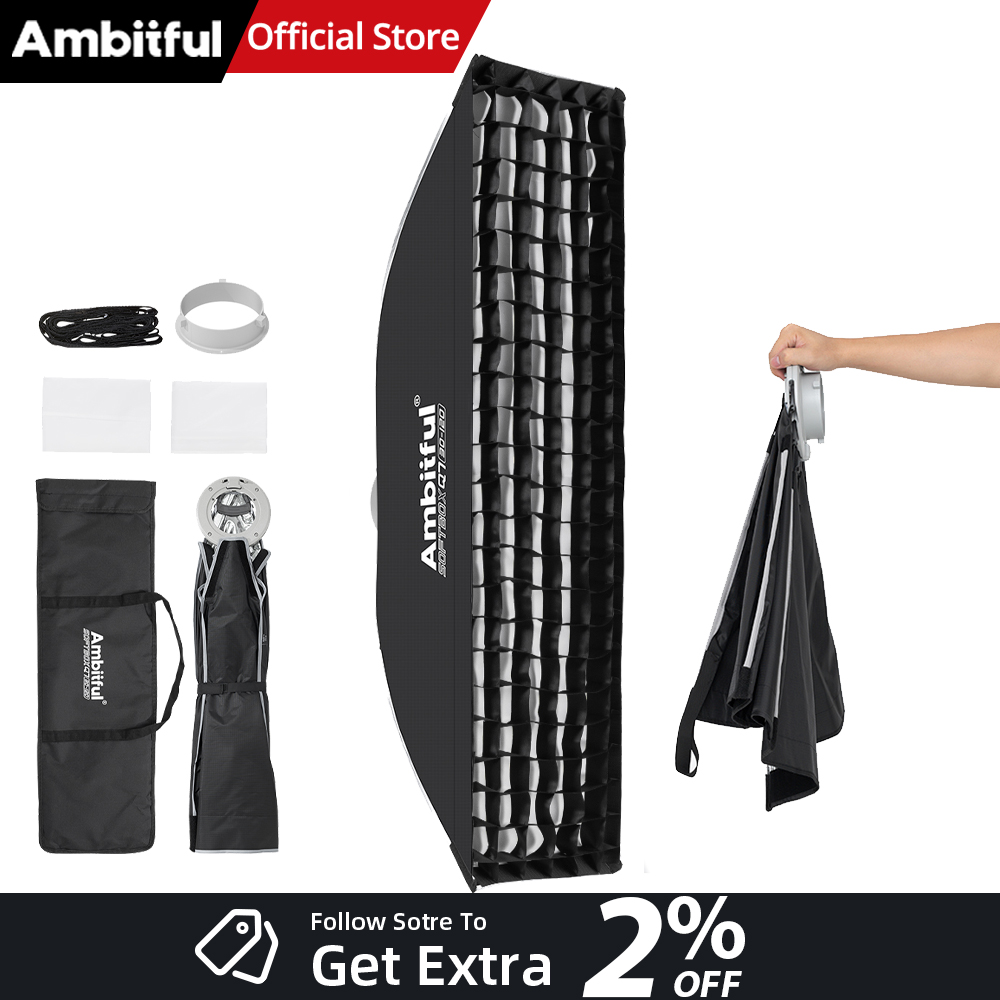 Photography Lighting Set Up - AMBITFUL Q7-II 30*120cm Softbox a Striscia