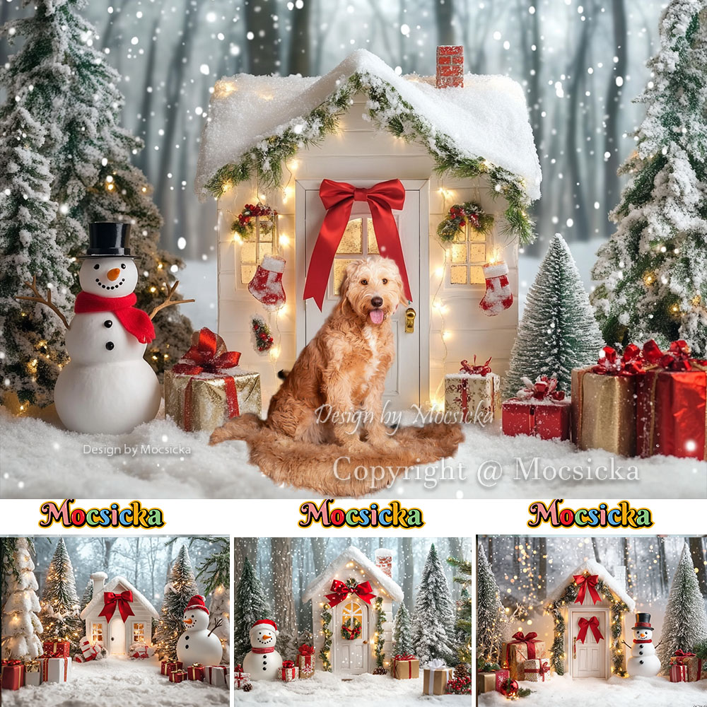 Photography Lighting White Background - Mocsicka Bianco Casa di Natale Sfondo