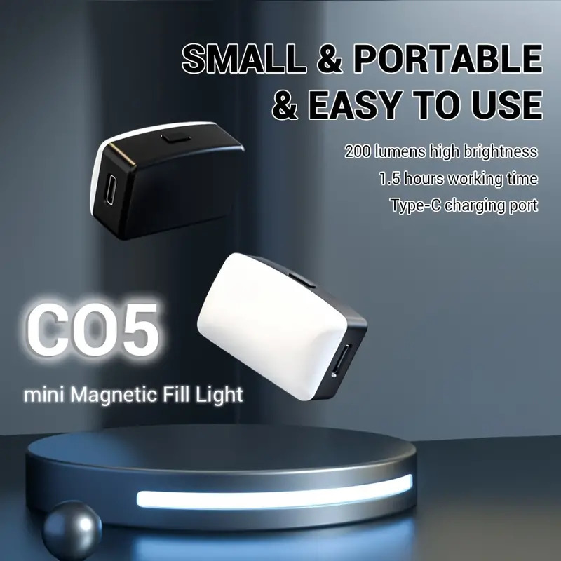 Photography Lighting Set Up - Mini luce magnetica per selfie a