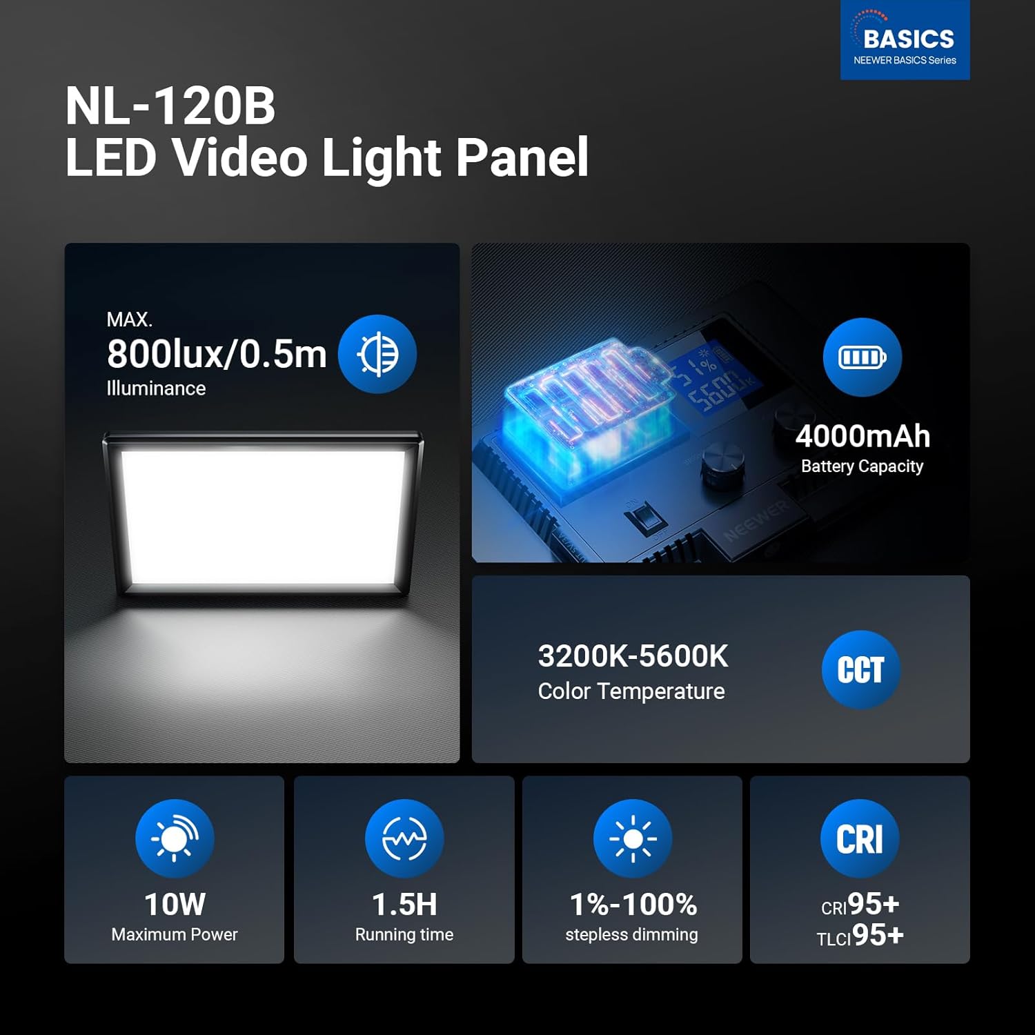 Pannello LED NEEWER Basics 9 p - Photography Lighting Kit Neewer recensione e prezzo