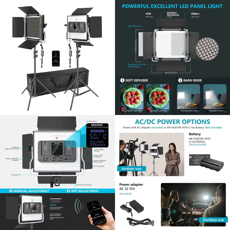 Kit di Illuminazione per Fotog - Photography Lighting Kit Neewer recensione e prezzo