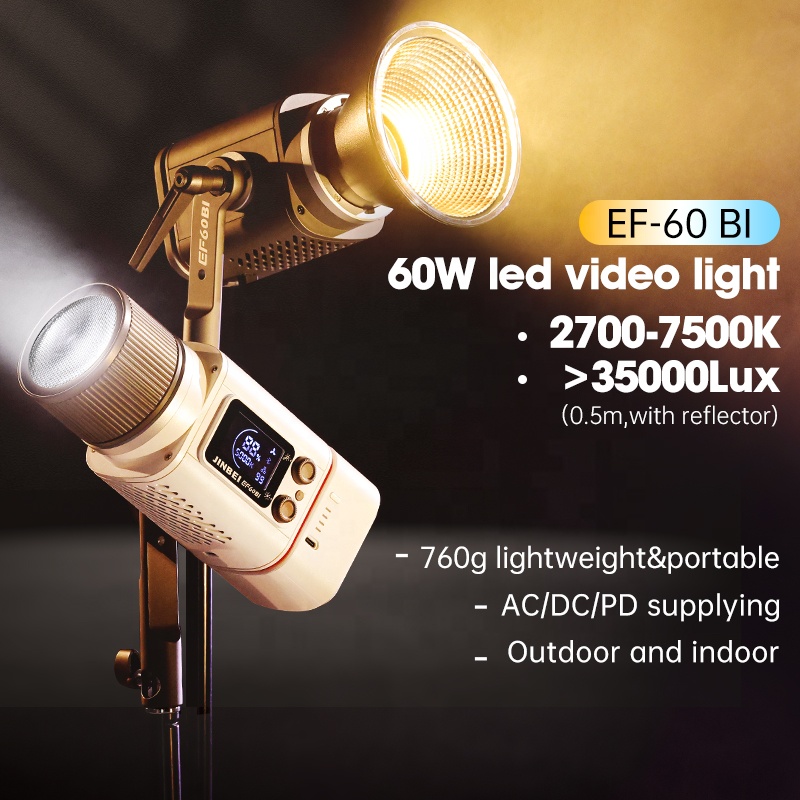 JINBEI EF-60BI 60W Kit di illu - Good Lighting In Photography recensione e prezzo